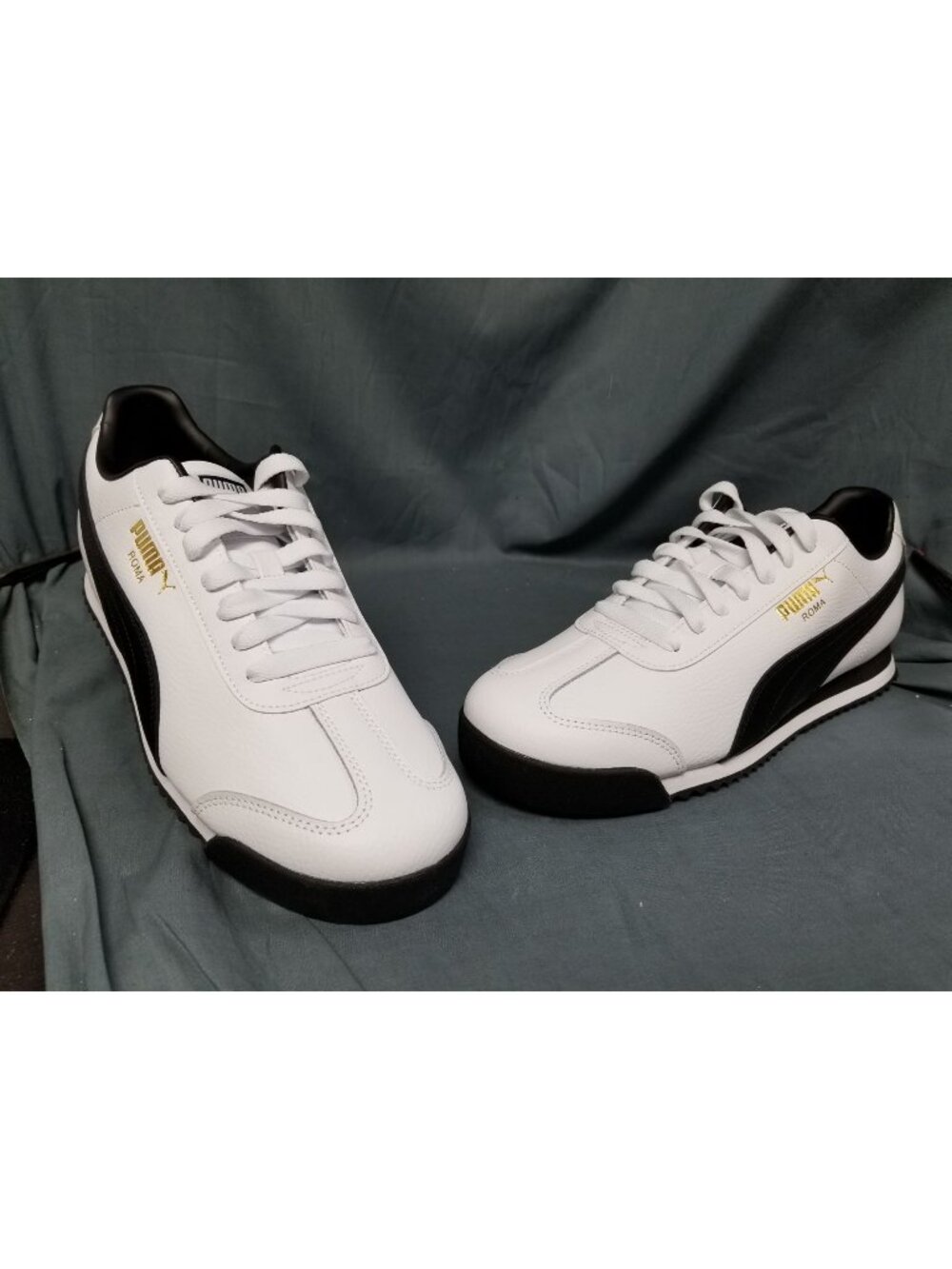 Puma Roma 24 Standard White Black Team Gold Sneakers Men's Size 13 NEW NO BOX!